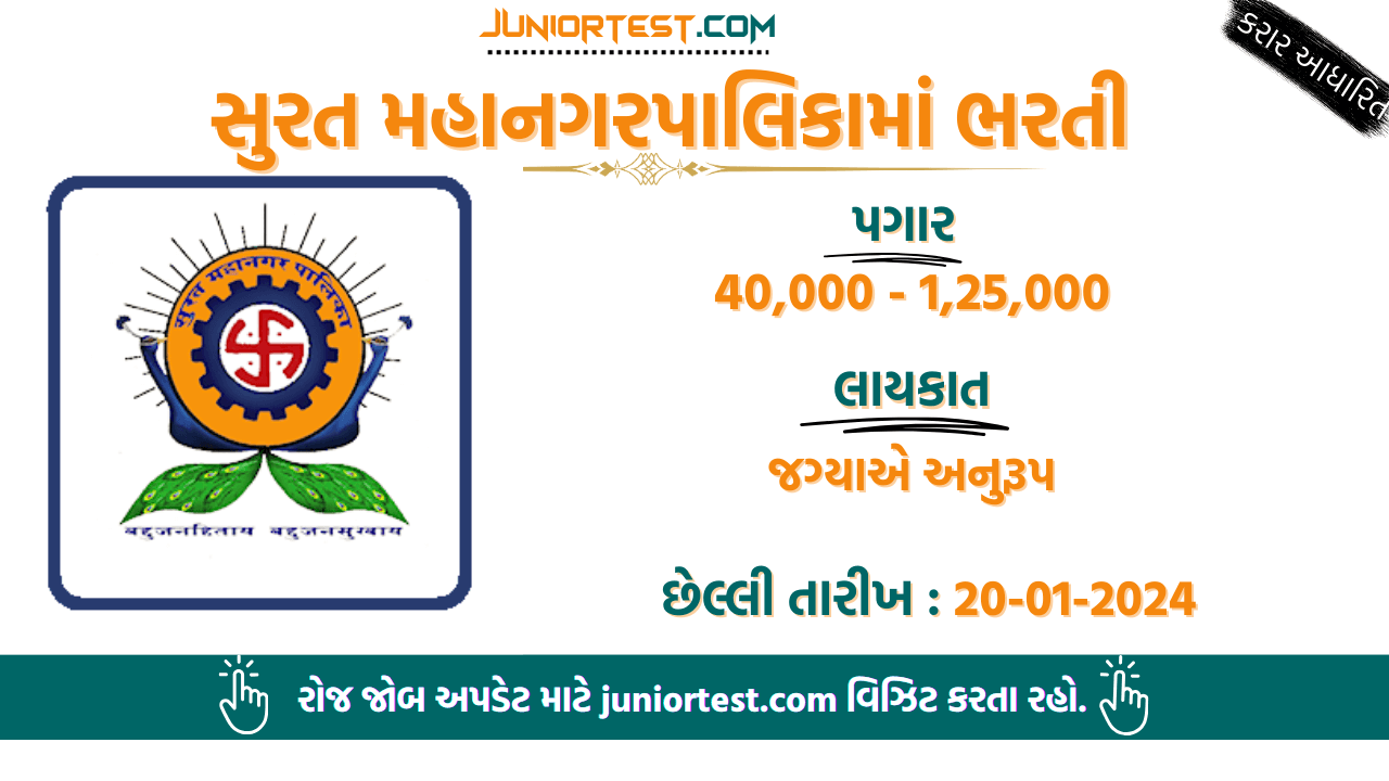 સુરત મહાનગરપાલીકામાં ભરતી 2024