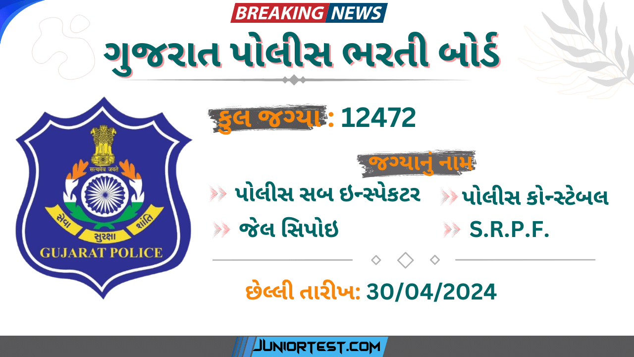 લોક રક્ષક દળમાં ભરતી 2024