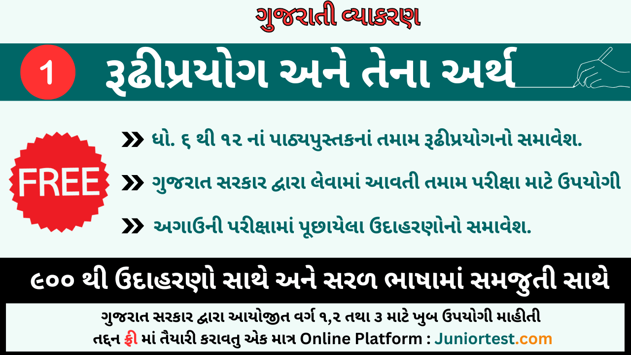 રૂઢીપ્રયોગ અને તેના અર્થ - 1